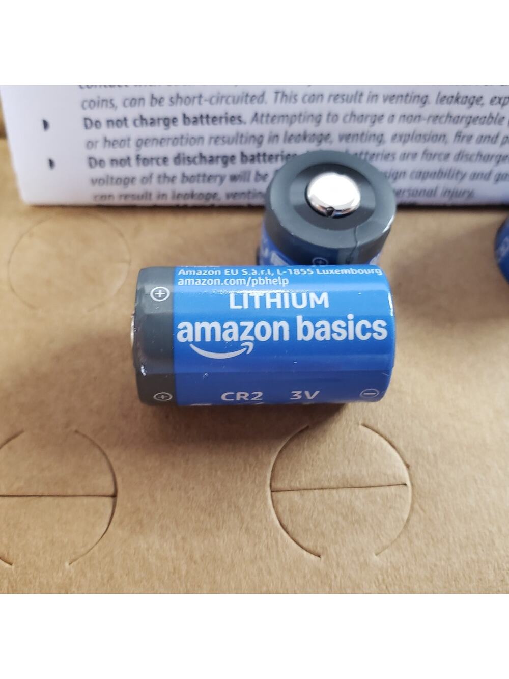 Amazon Basics 3V Lithium CR2 Batteries. 4-Pack High Capacity Batteries